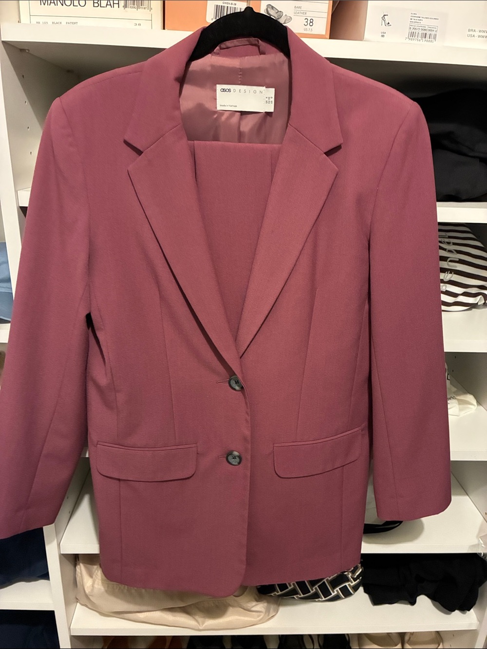 Matching Set: Women's Pink Blazer Jacket with matching pants
